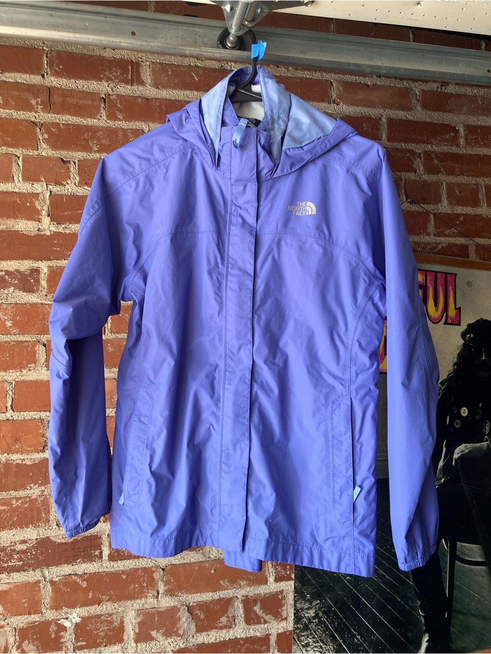 The North Face Women's Light Purple Hooded Rain Jacket